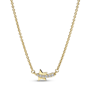 Collar Estilo Collier Estrella Fugaz en Pavé Recubrimiento en Oro de 14K
