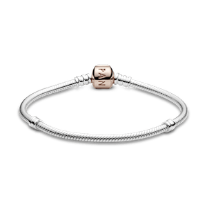 Brazalete Cadena de Serpiente Cierre Pandora Moments en Recubrimiento en Oro Rosa de 14K