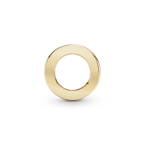 Charm Clip Sujetador Círculo con Logotipo de Recubrimiento en Oro de 14K Reflexions