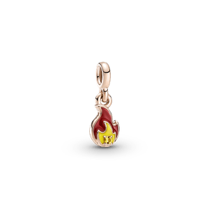 Mini Colgante Flama Llameante Recubrimiento en Oro Rosa de 14K Pandora Me