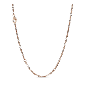 Collar Cadena de Cable Recubrimiento en Oro Rosa de 14K