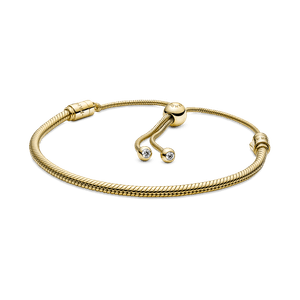 Brazalete Deslizante Diseño Cadena de Serpiente Dorado