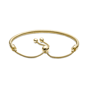 Brazalete Deslizante Diseño Cadena de Serpiente Dorado