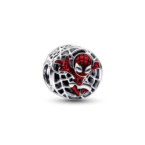 Charm Spiderman de Marvel Elevándose Por la Ciudad Pandora Plata Esterlina