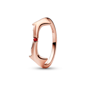 Anillo Bruja Escarlata de Marvel Recubrimiento en Oro Rosa de 14k