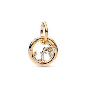 Charm Colgante Zodiaco Escorpio Recubrimiento en Oro de 14k