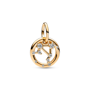 Charm Colgante Zodiaco Libra Recubrimiento en Oro de 14k