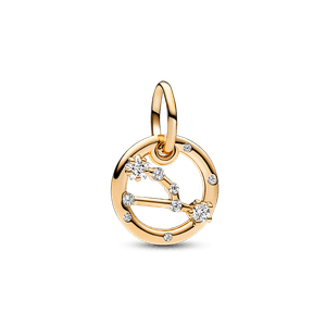 Charm Colgante Zodiaco Tauro Recubrimiento en Oro de 14k