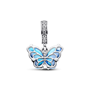 Charm Colgante Mariposa de Cristal Murano Azul