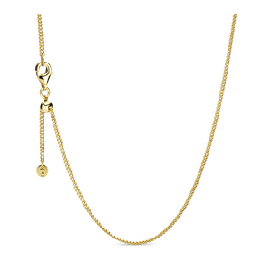 Collar de Cadena de Bordillo Recubrimiento en Oro de 14K