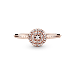 Anillo Brillo Elegante Recubrimiento en Oro Rosa de 14K