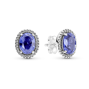 Aretes de Botón Halo Llamativo Brillante