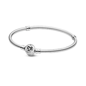 Brazalete Cadena de Serpiente Pandora Moments con Broche Corazón con Infinito