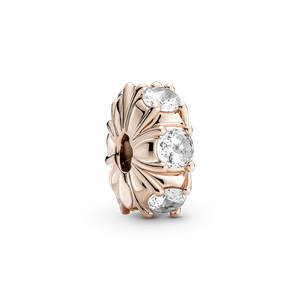 Charm Clip Puntas Largas Recubrimiento en Oro Rosa 14K