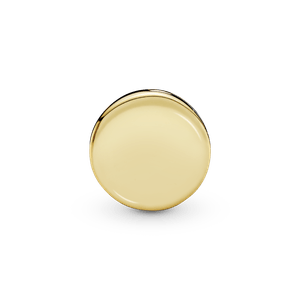 Charm Clip Sujetador Redondo con Pavé Recubrimiento en Oro de 14K Reflexions