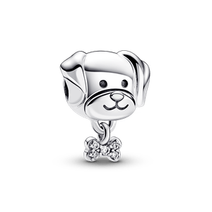 Charm Perro Mascota y Hueso Pandora Plata Esterlina