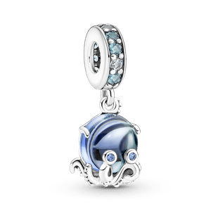 Charm Colgante Pulpo Tierno de Cristal Murano