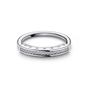 Anillo I-D en Pavé Pandora Signature Pandora Plata Esterlina