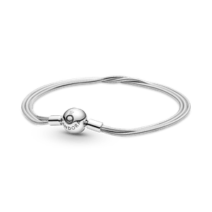 Brazalete de Múltiples Cadenas de Serpiente Pandora Moments Pandora Plata Esterlina