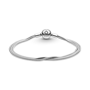 Brazalete de Múltiples Cadenas de Serpiente Pandora Moments Pandora Plata Esterlina