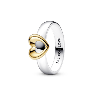 Anillo Corazón Deslizante en Dos Donos Radiante