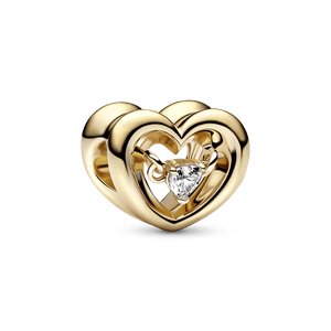 Charm Corazón Radiante y Piedra Flotante