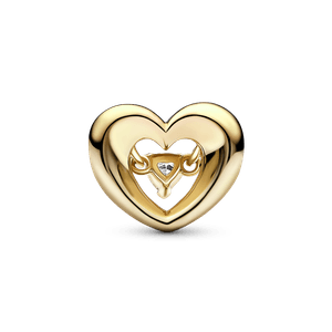 Charm Corazón Radiante y Piedra Flotante