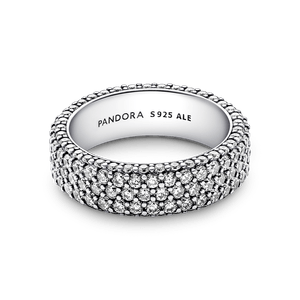 Anillo Hilera de Pavé Triple Pandora Timeless
