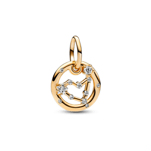 Charm Colgante Zodiaco Capricornio Recubrimiento en Oro de 14k