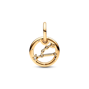 Charm Colgante Zodiaco Tauro Recubrimiento en Oro de 14k