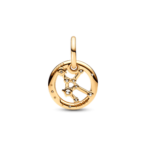 Charm Colgante Zodiaco Virgo Recubrimiento en Oro de 14k