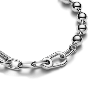 Brazalete de Eslabones Link y Cuentas Metálicas Pandora ME Plata