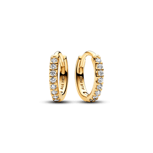 Aretes de Aro Abrazo Brillante Dorado