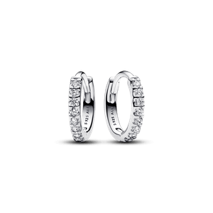 Aretes de Aro Abrazo Brillante Plata