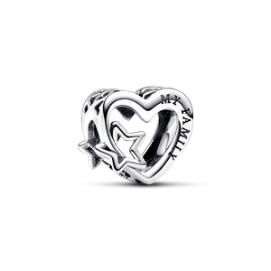 Charm de Filigrana Familia Corazón y Estrella