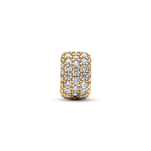 Charm Triple Fila de Brillante Pavé