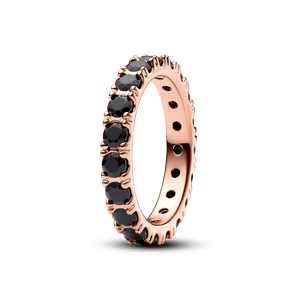 Anillo Eternity Fila Brillante Negra
