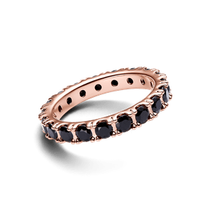 Anillo Eternity Fila Brillante Negra