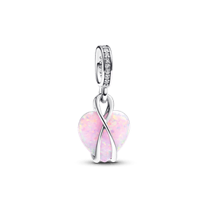 Charm Colgante Corazón Opalescente Mamá