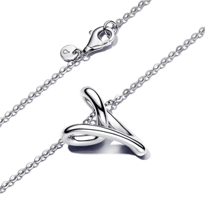 Collar Corazón Forma Orgánica Plata