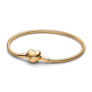 Brazalete Pandora Moments Cadena de Serpiente con Cierre de Corazón