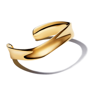 Brazalete Rígido Ancho Abierto Forma Orgánica