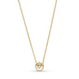 Collar Colgante Halo Redondo Brillante