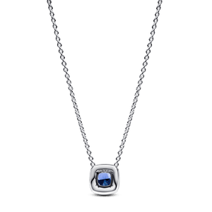 Collar Halo Azul Cuadrado Brillante