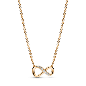 Collar Infinito Brillante Dorado