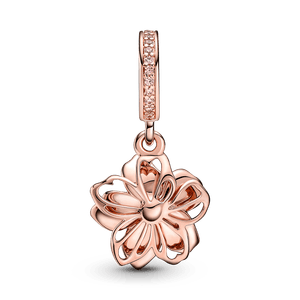 Charm Colgante Flor De Cerezo En Recubrimiento En Oro Rosa 14K