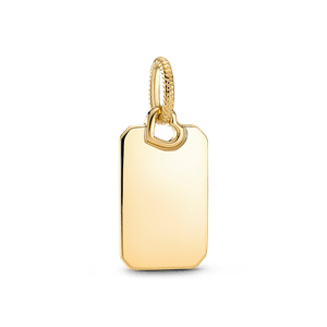 Colgante Etiqueta Rectangular Dorado