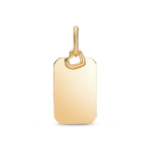 Colgante Etiqueta Rectangular Dorado
