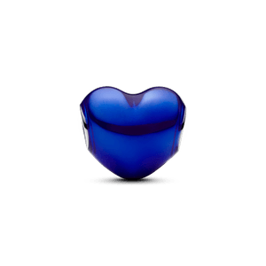 Charm Corazón Metálico Azul