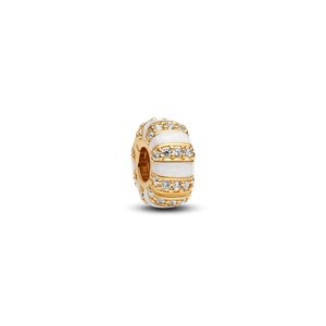 Charm de Clip Esmalte y Gemas Dorado